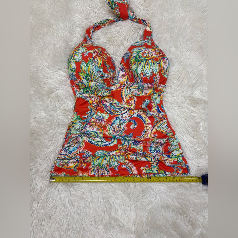 Ralph Lauren Red Paisley Halter Top - Picture 5 of 7